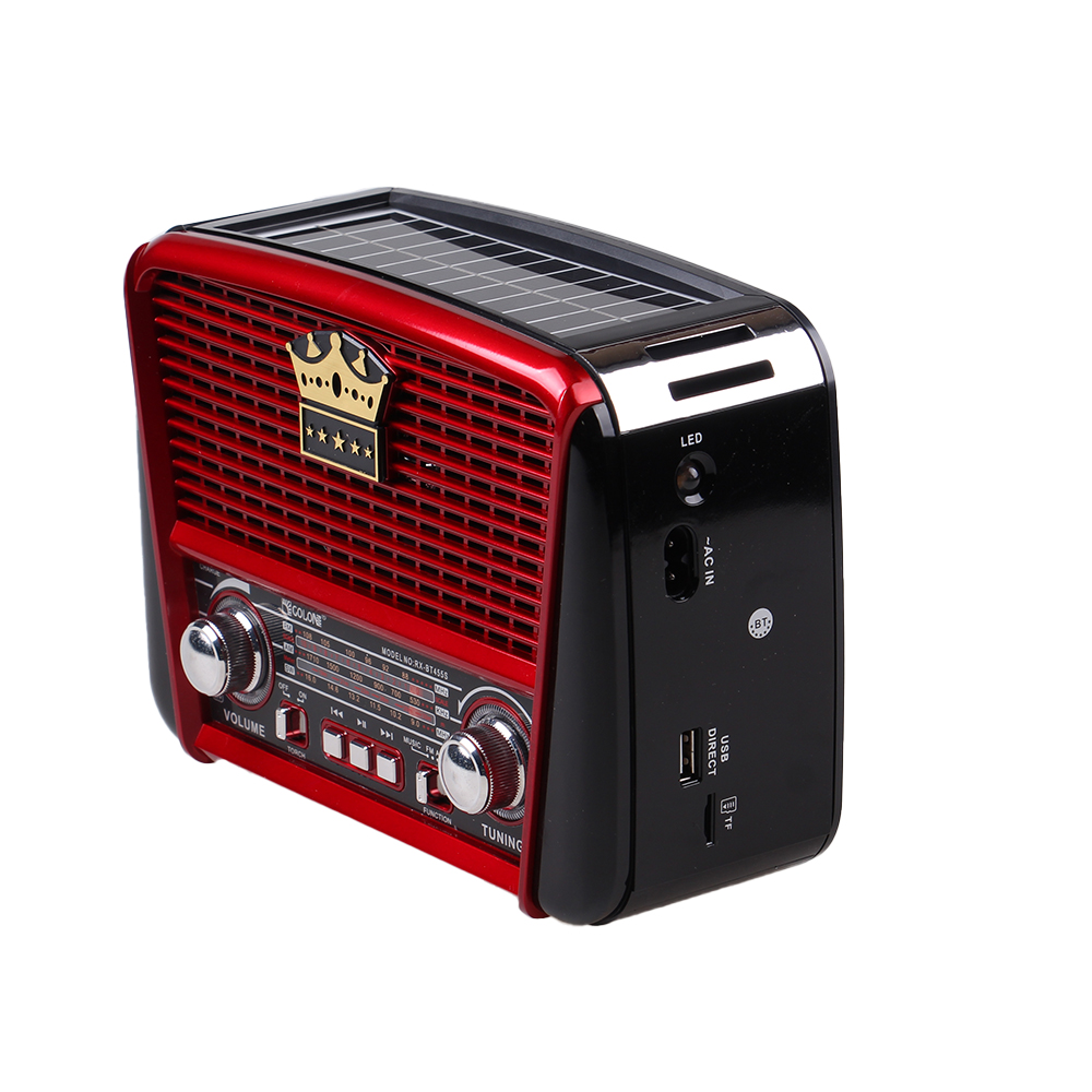 3pásmové solární rádio s Bluetooth černo-červené KORUNA - náhľad 3