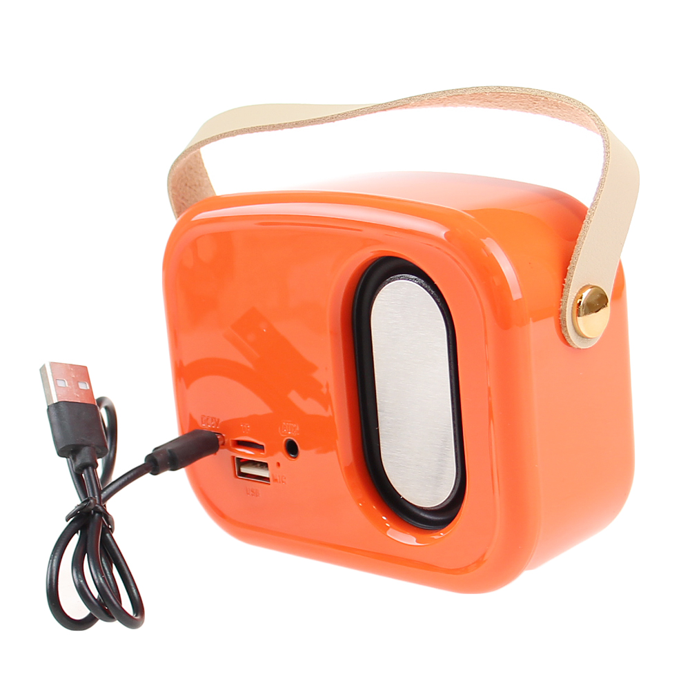 Bluetooth reproduktor retro rádio BS-52D oranžové - náhľad 4