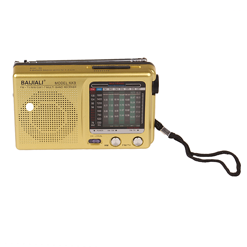 Kapesní rádio KK-9 zlaté - náhľad 1
