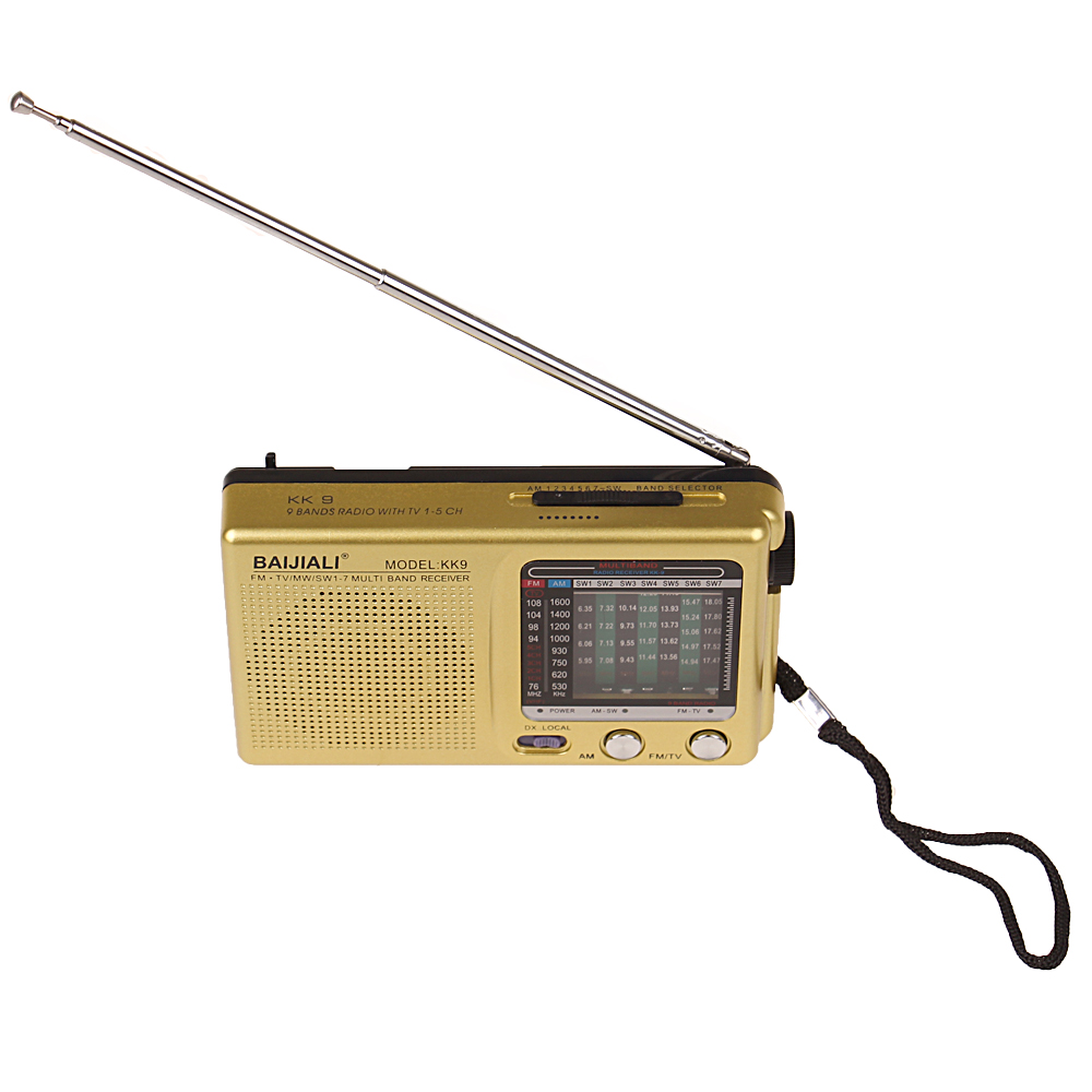 Kapesní rádio KK-9 zlaté - náhľad 3