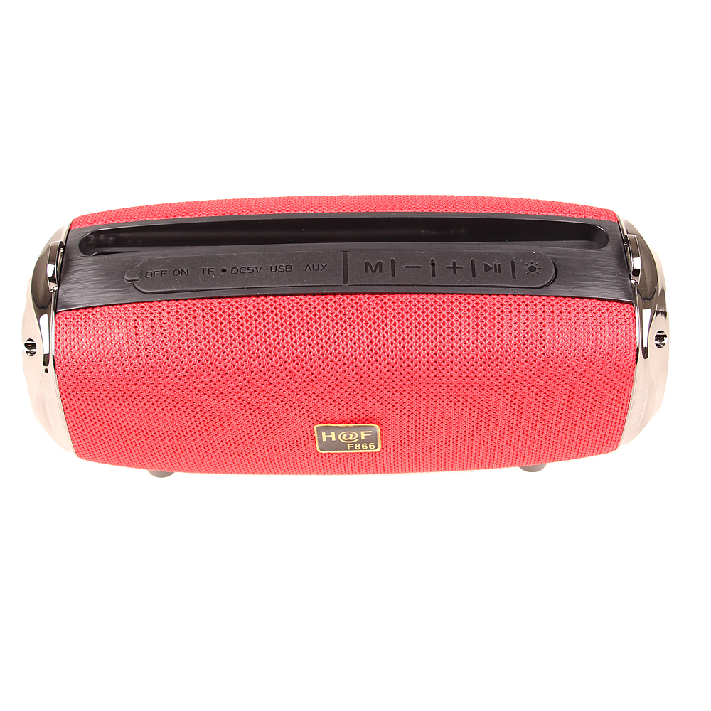 Multifunkční bluetooth reproduktor HF-F866 červený - náhľad 3