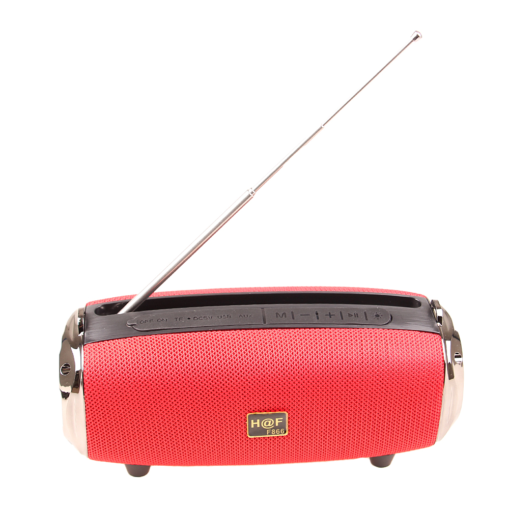 Multifunkční bluetooth reproduktor HF-F866 červený - náhľad 4