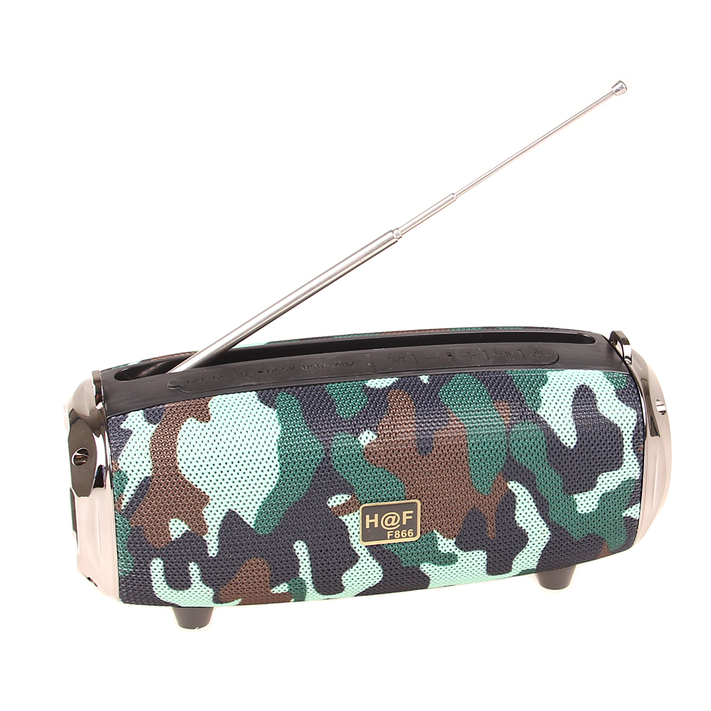 Multifunkční bluetooth reproduktor HF-F866 maskáčový - náhľad 4