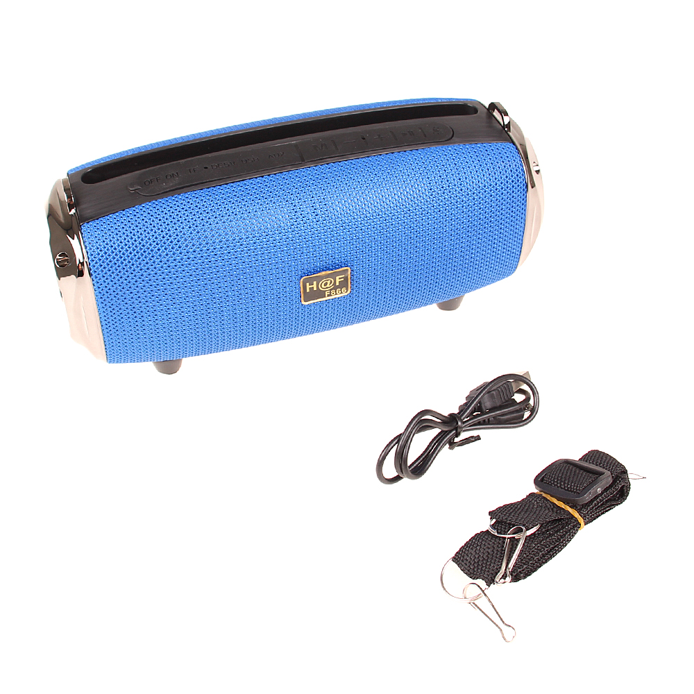 Multifunkční bluetooth reproduktor HF-F866 modrý - náhľad 2