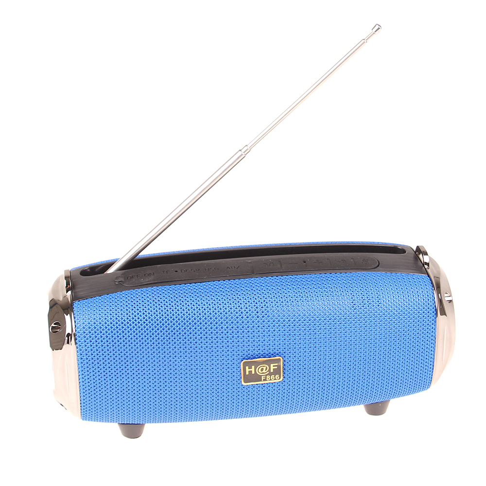 Multifunkční bluetooth reproduktor HF-F866 modrý - náhľad 4