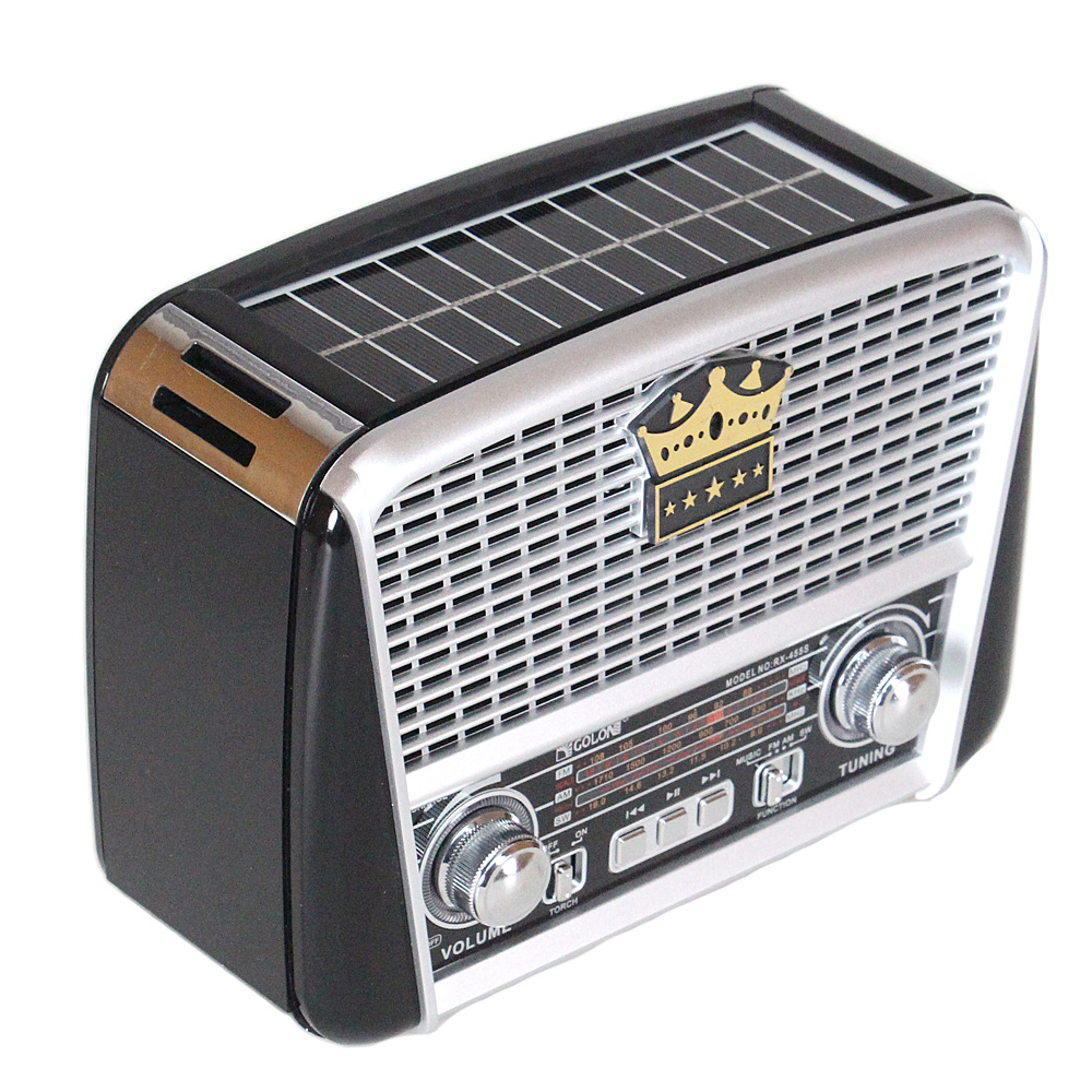 Přenosné 3pásmové solární rádio černo-stříbrné KORUNA - náhľad 2