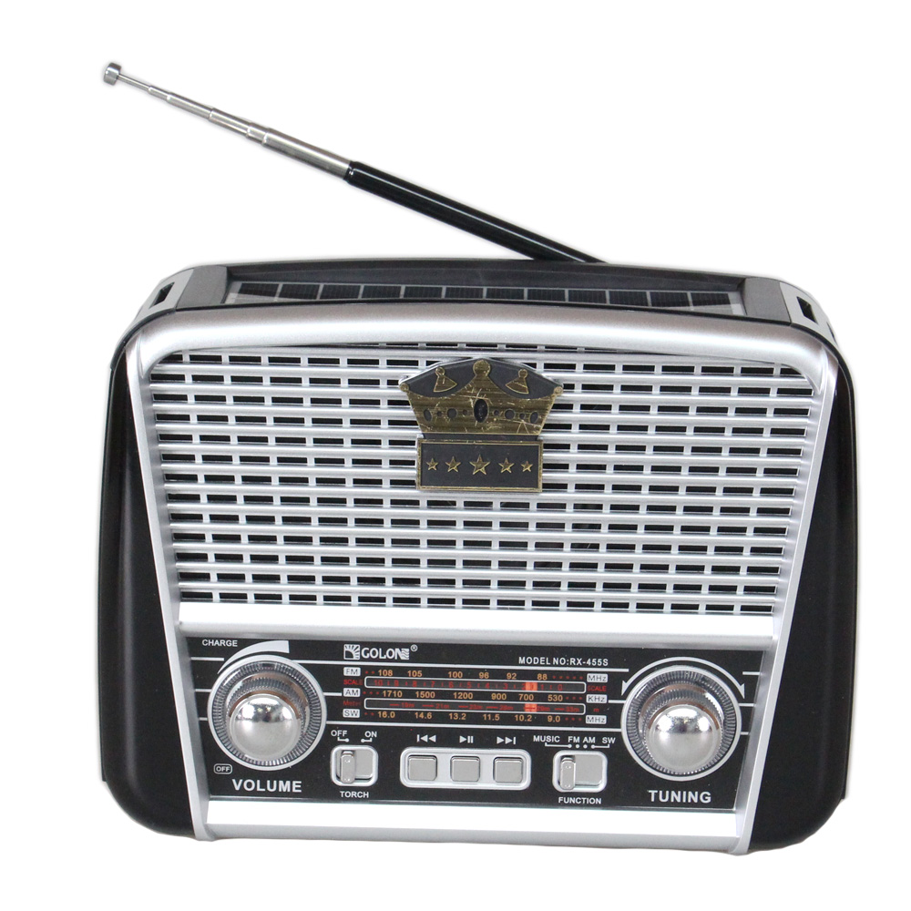 Přenosné 3pásmové solární rádio černo-stříbrné KORUNA - náhľad 5