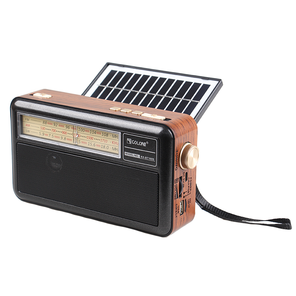 Přenosné 3pásmové solární rádio X-BASS černé - náhľad 1
