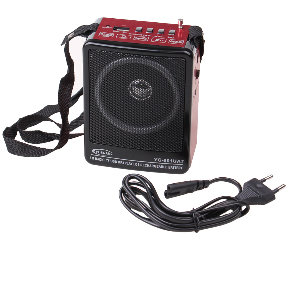 Přenosné rádio YG-901UAT červené - náhľad 1