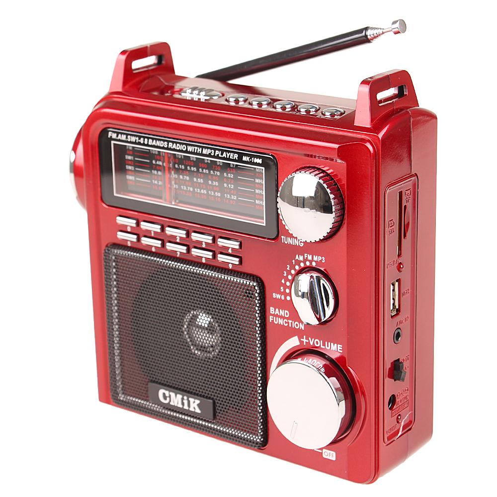 Přenosné radio CMIK MK-1066 červené - náhľad 3
