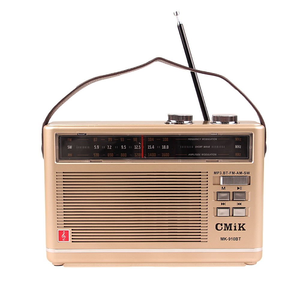 Přenosné radio CMIK MK-910BT zlaté - náhľad 1