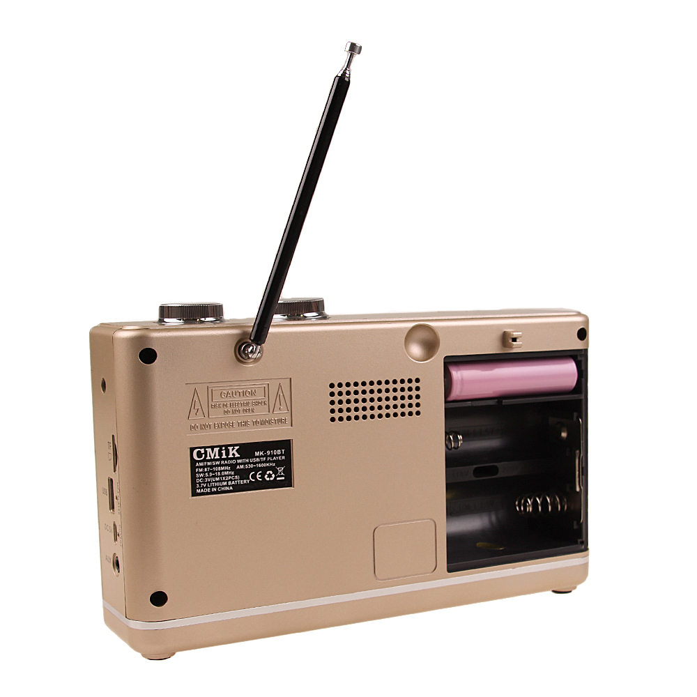 Přenosné radio CMIK MK-910BT zlaté - náhľad 2