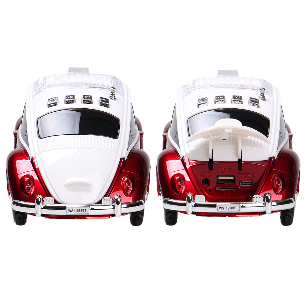 Reproduktor retro autíčko Taxi červené WS-1958BT  - náhľad 4