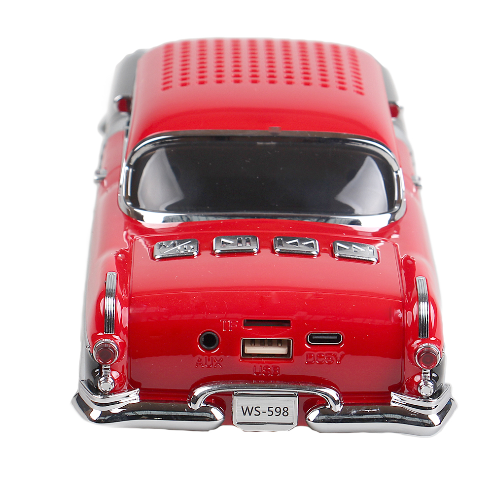 Reproduktor retro auto černo-červené - náhľad 2