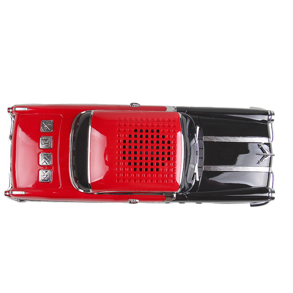 Reproduktor retro auto černo-červené - náhľad 3