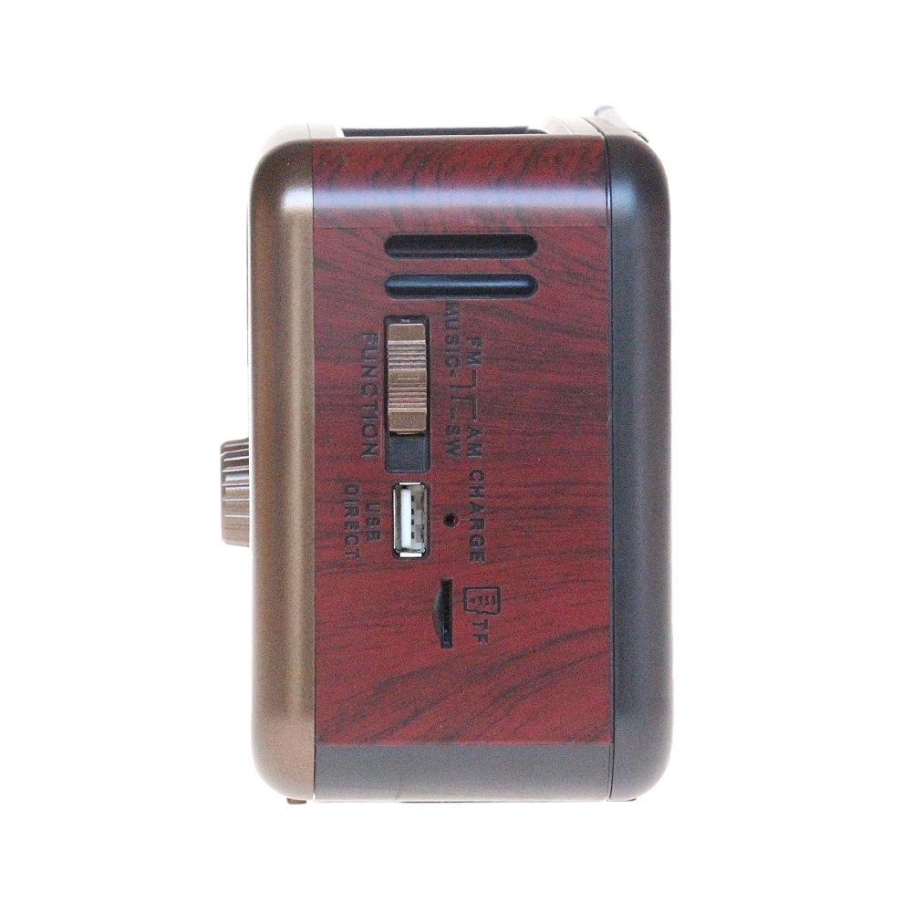 Reproduktor retro rádio BT3600S hnědý - náhľad 3