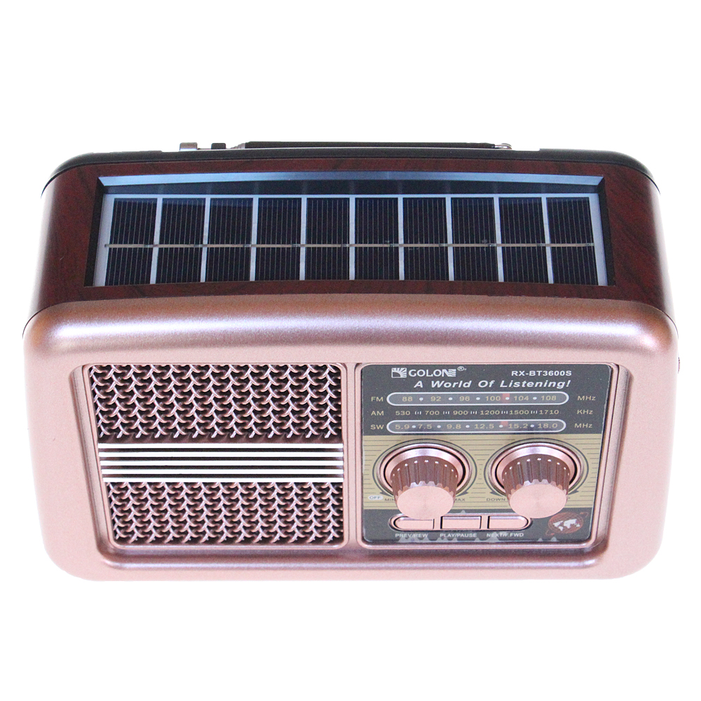 Reproduktor retro rádio BT3600S růžový - náhľad 2