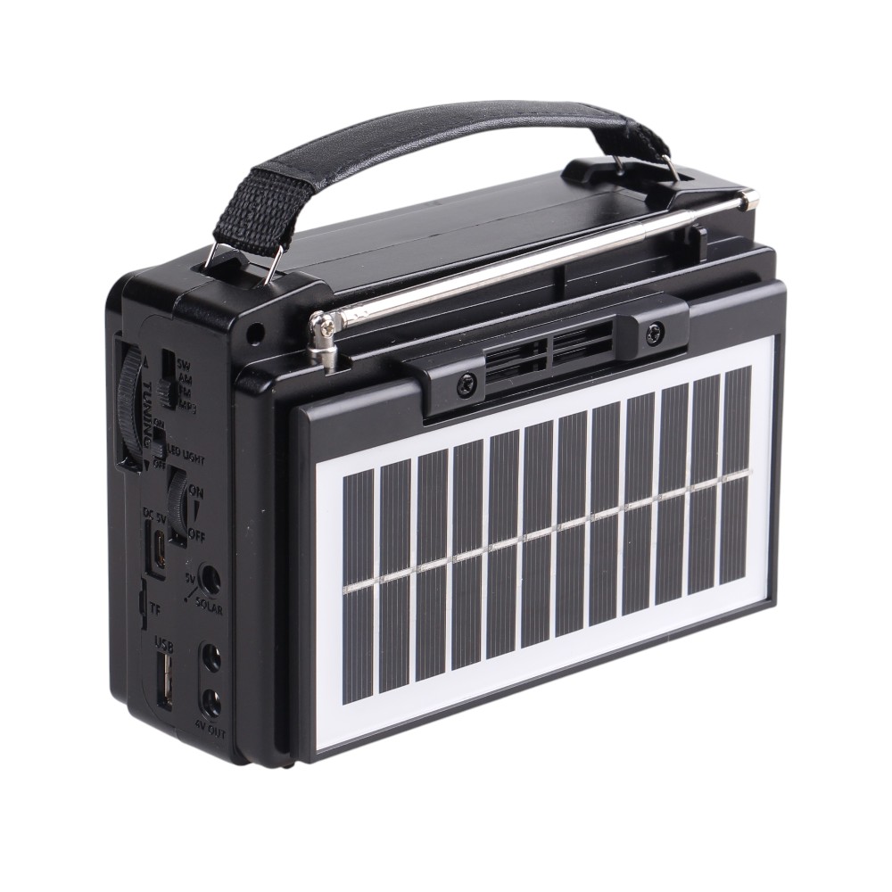Solární 3pásmové rádio IS-810PRO černé - náhľad 5