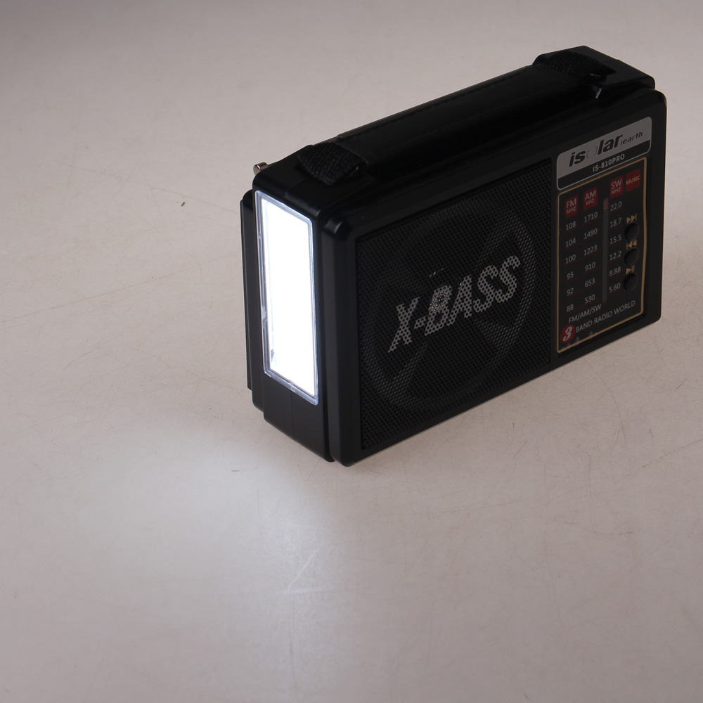 Solární 3pásmové rádio IS-810PRO modré - náhľad 7