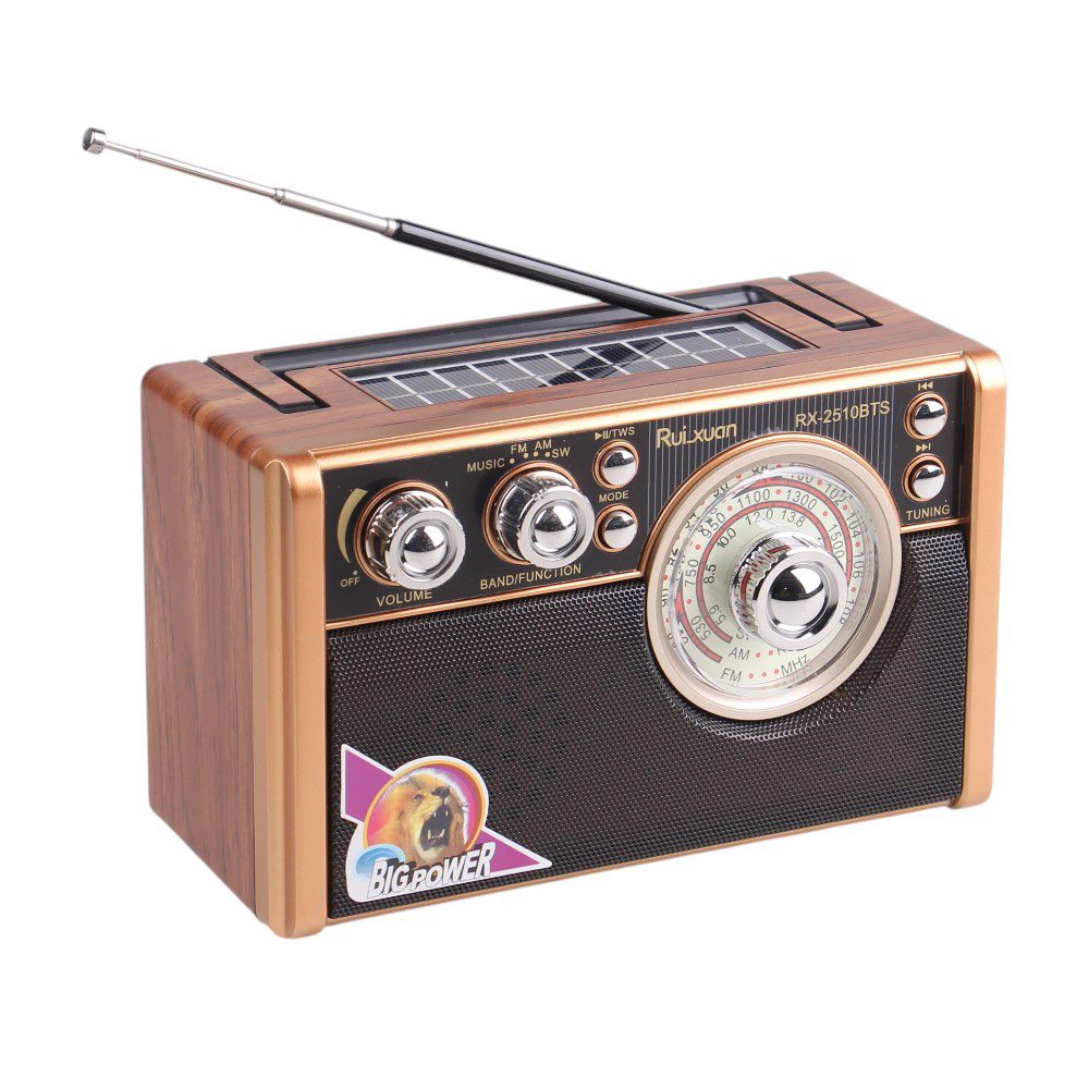 Solární 3pásmové rádio RX-2510BTS světle hnědé - náhľad 4