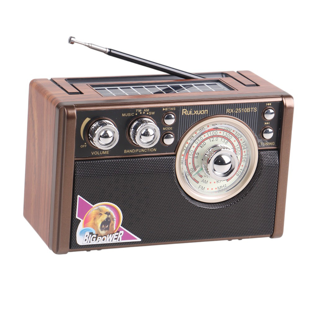 Solární 3pásmové rádio RX-2510BTS tmavě hnědé - náhľad 3