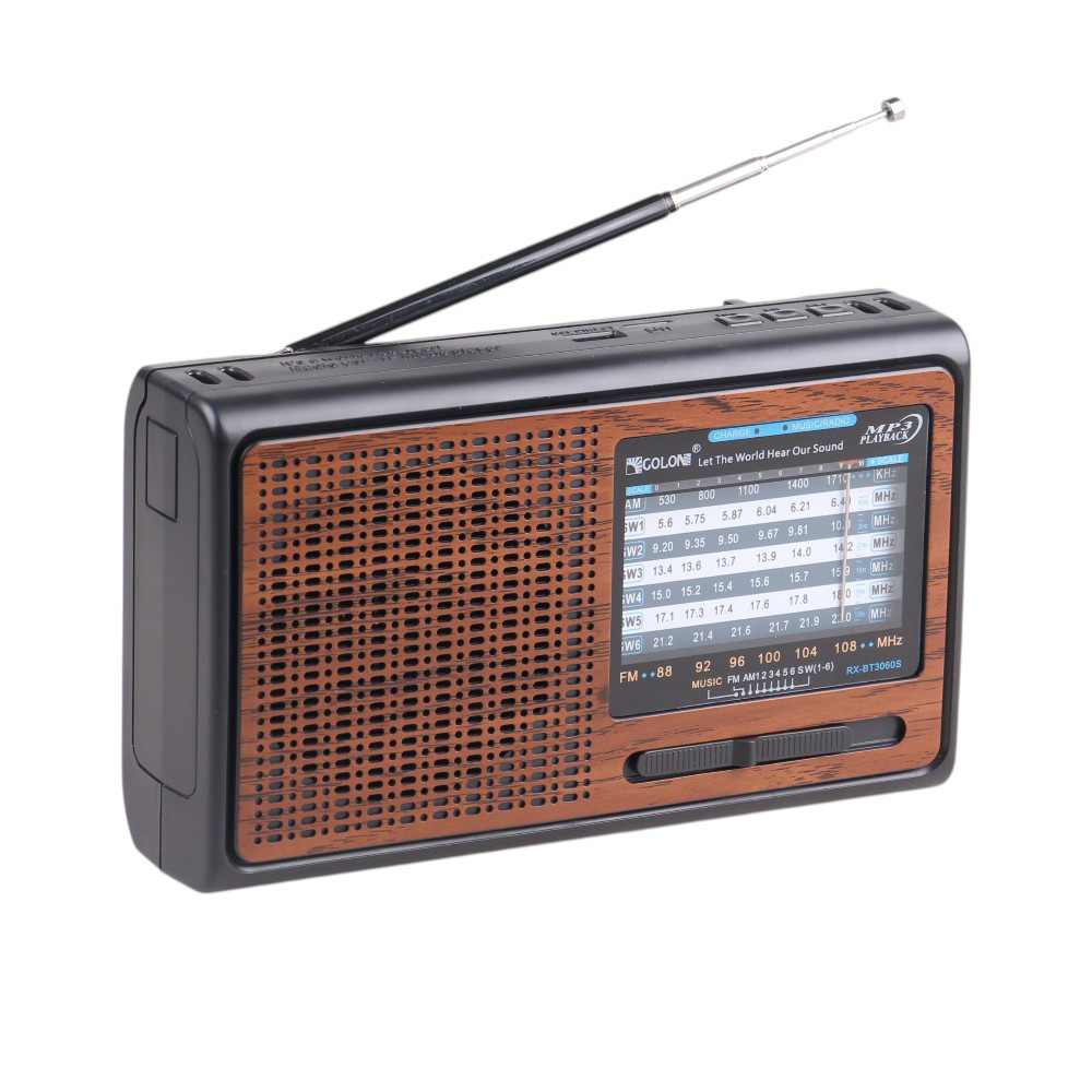 Solární přenosné rádio RX-BT3060S hnědé - náhľad 2