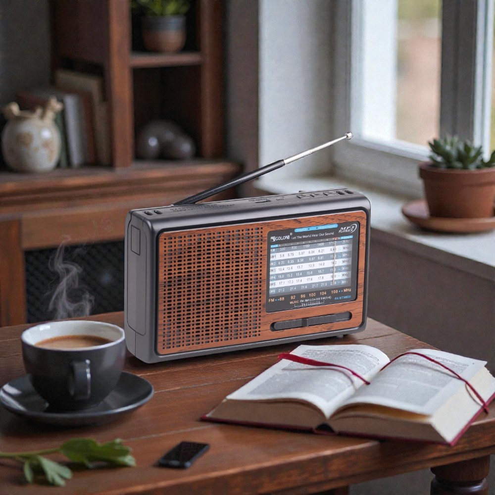 Solární přenosné rádio RX-BT3060S hnědé - náhľad 7