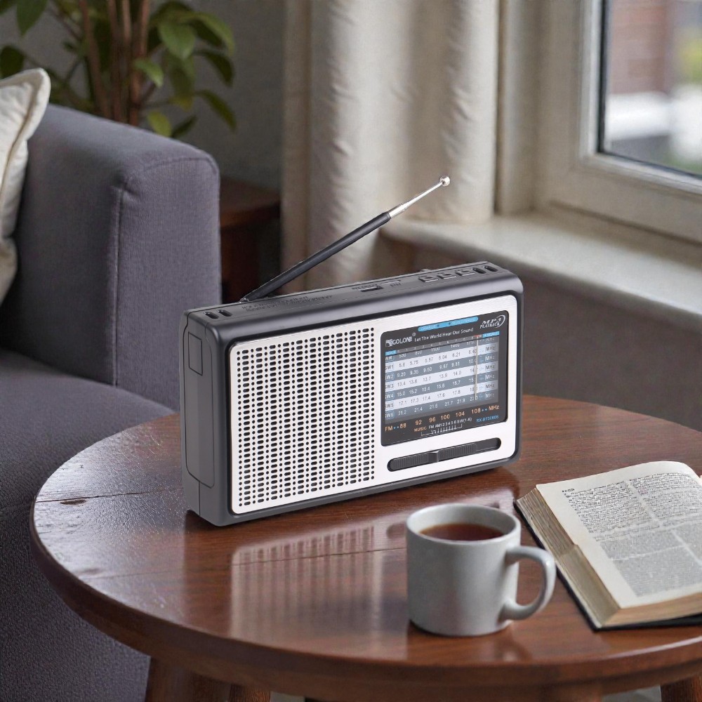 Solární přenosné rádio RX-BT3060S stříbrné - náhľad 8