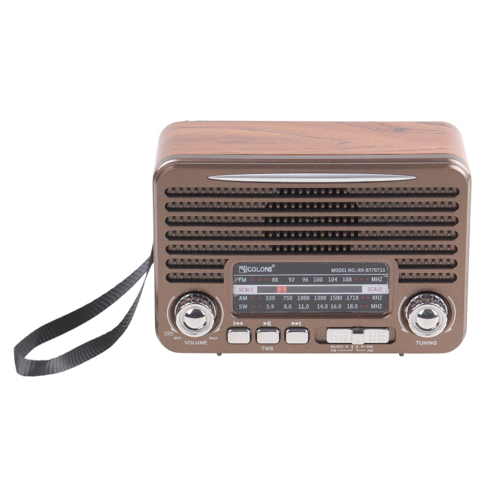 Solární přenosné rádio RX-BT7071S hnědé - náhľad 1