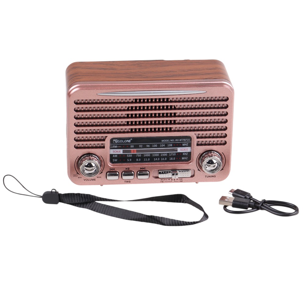 Solární přenosné rádio RX-BT7071S růžové - náhľad 1