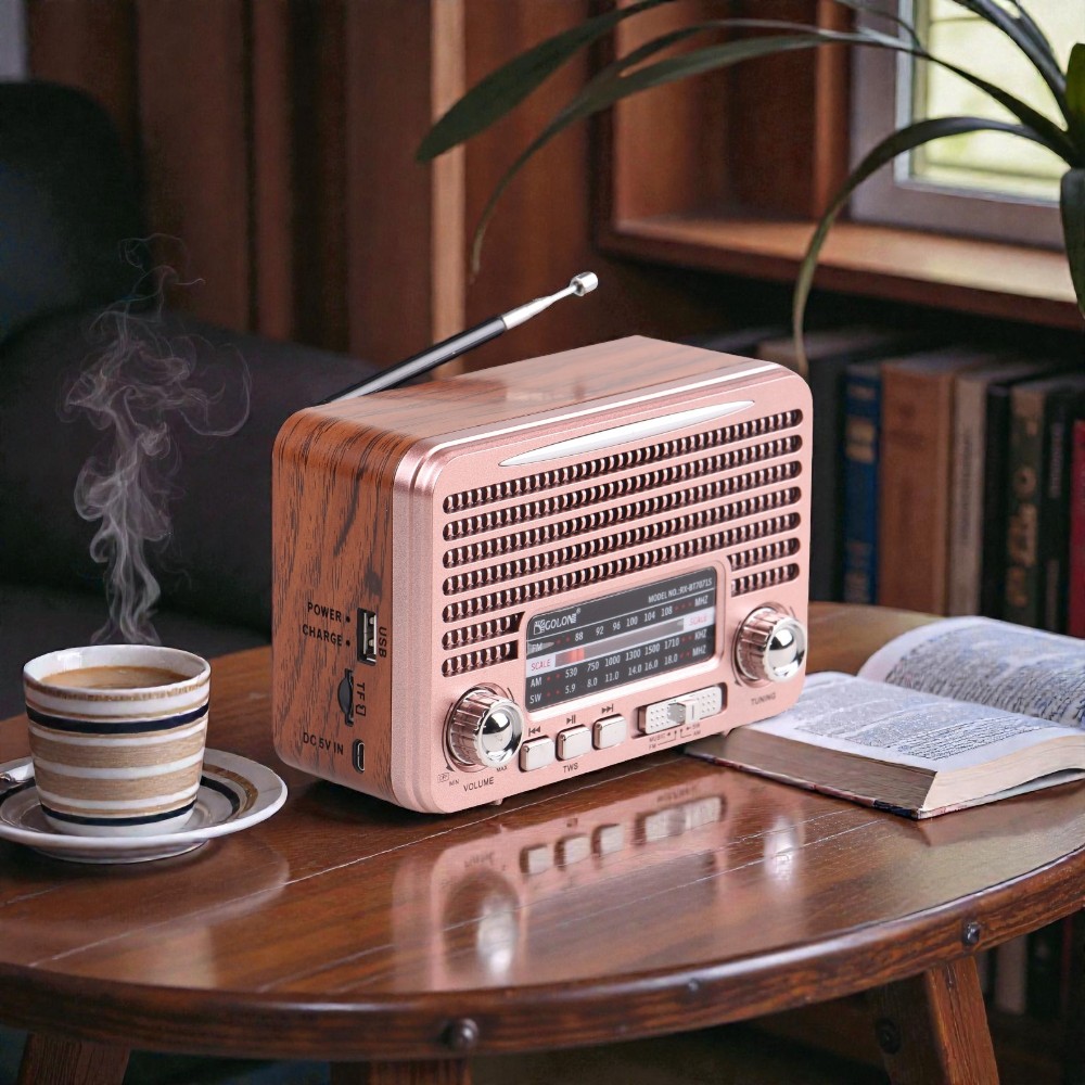 Solární přenosné rádio RX-BT7071S růžové - náhľad 6