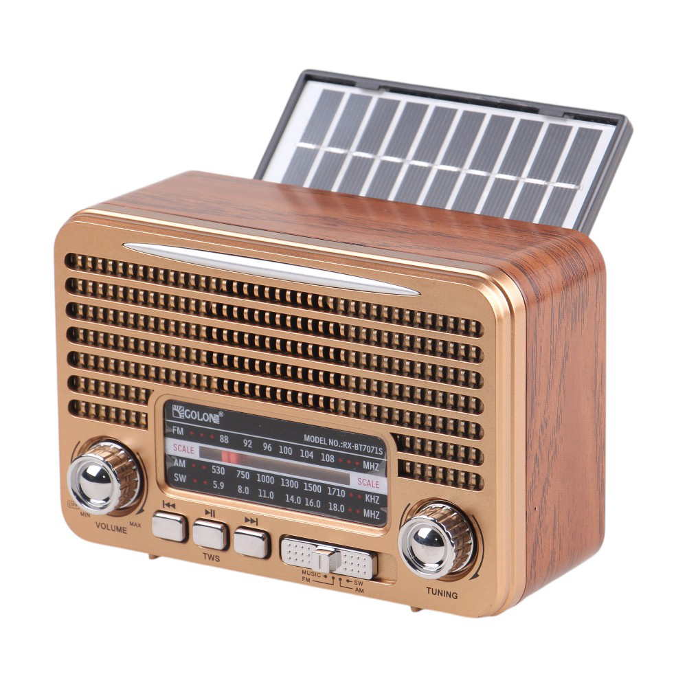 Solární přenosné rádio RX-BT7071S zlaté - náhľad 2