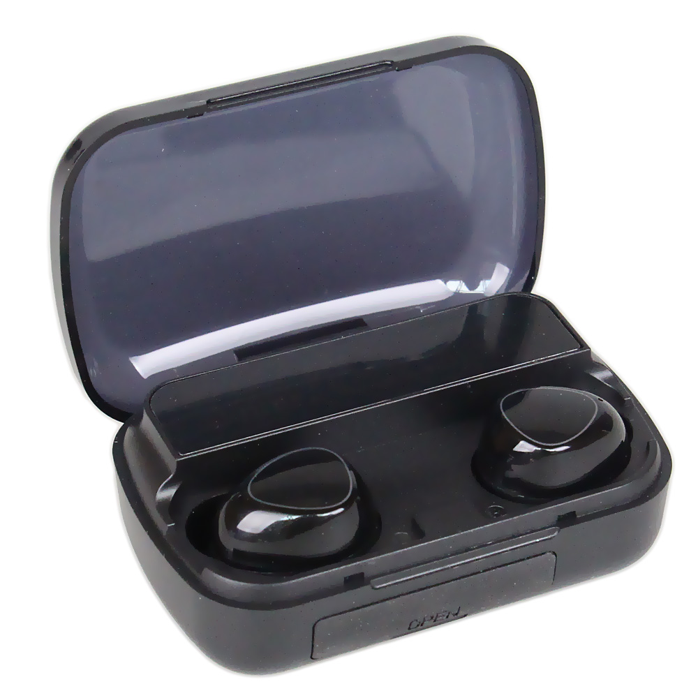 Bezdrátová sluchátka s powerbankou M10 černé - náhľad 2