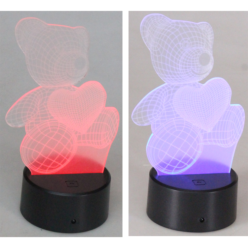 3D lampička medvídek - náhľad 3