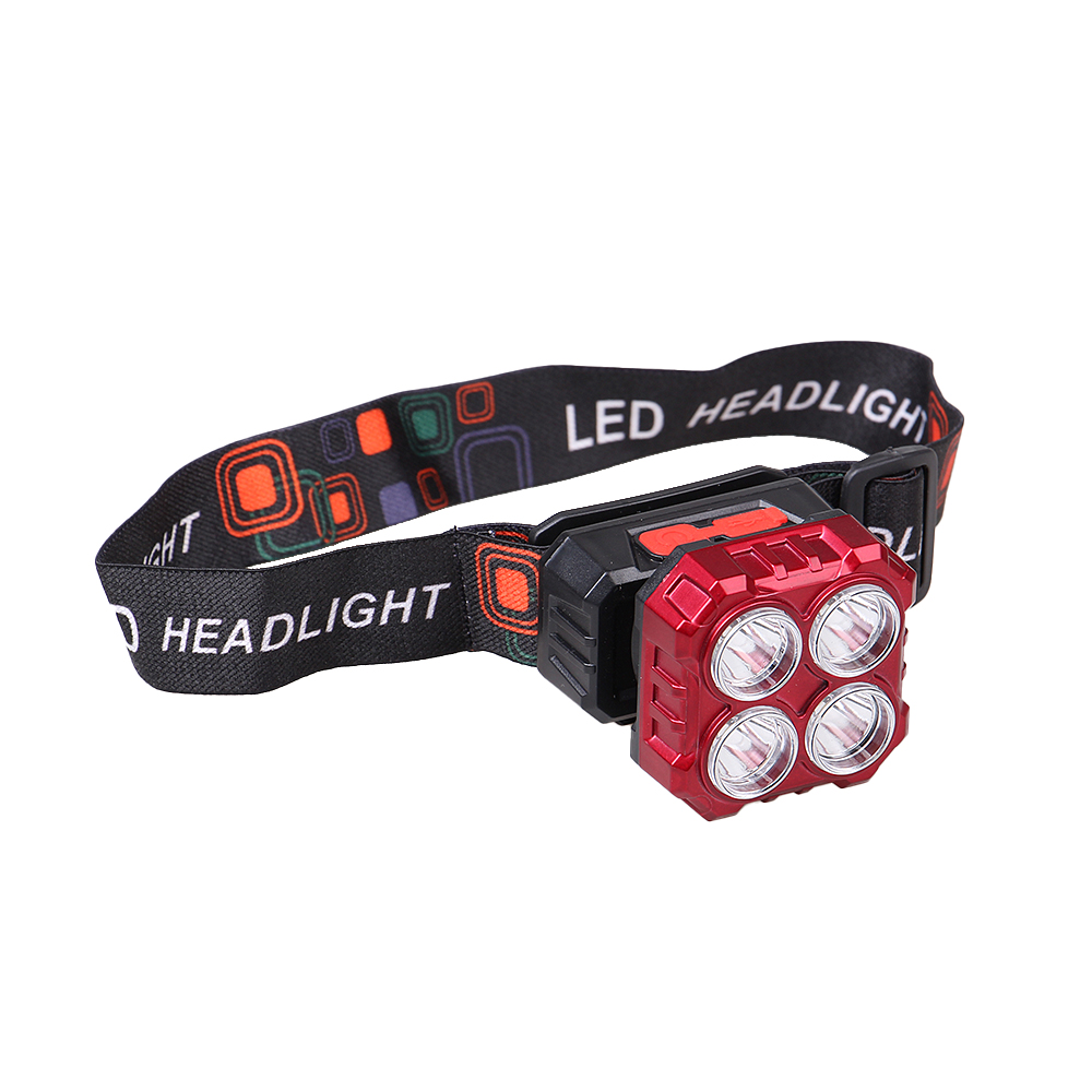 Dobíjecí LED čelovka HX208-4 červená - náhľad 5
