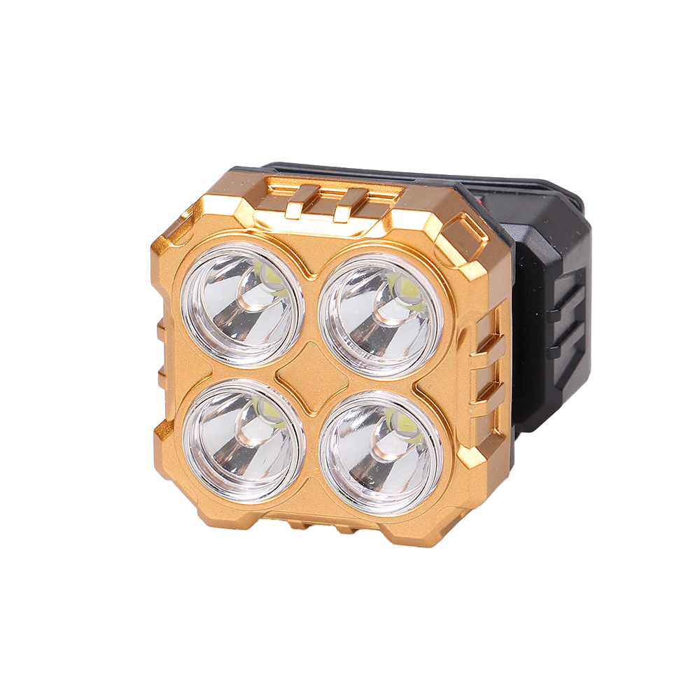 Dobíjecí LED čelovka HX208-4 zlatá - náhľad 1
