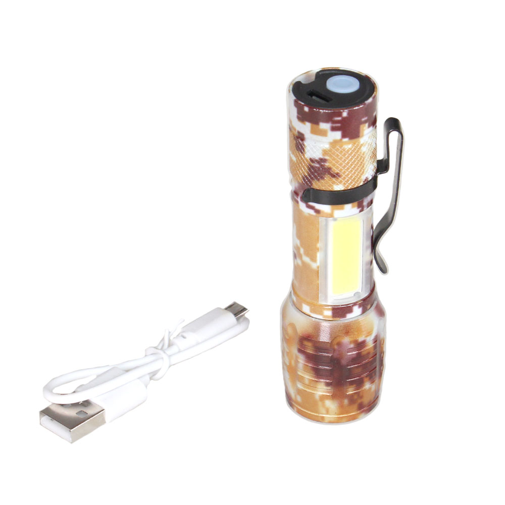 USB svítilna se zoomem maskáčová - náhľad 2