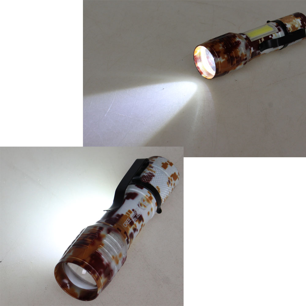 USB svítilna se zoomem maskáčová - náhľad 4