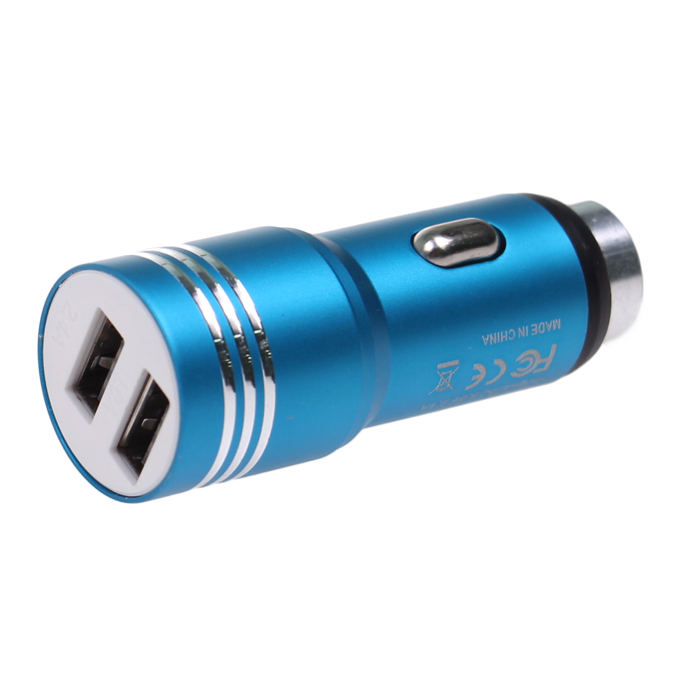USB nabíječka do auta modrá - náhľad 2