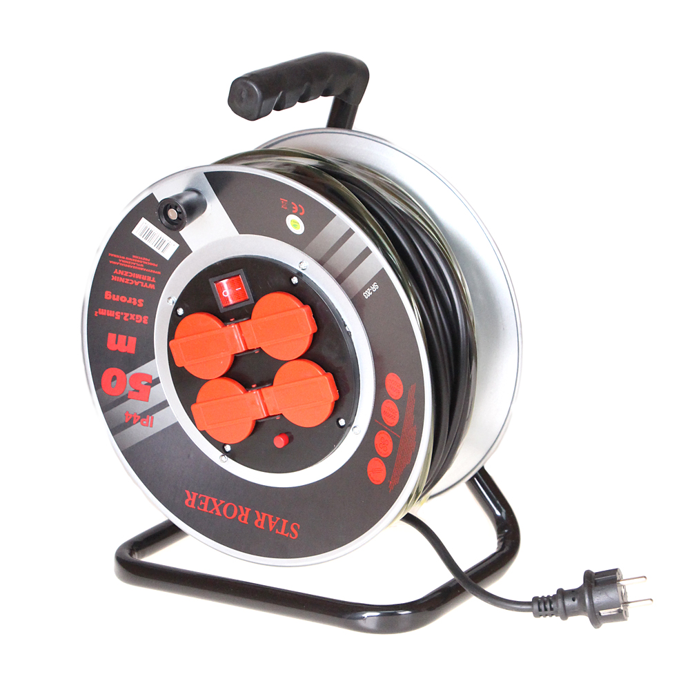 Prodlužovací kabel na bubnu 50 m černý 2,5mm - náhľad 1