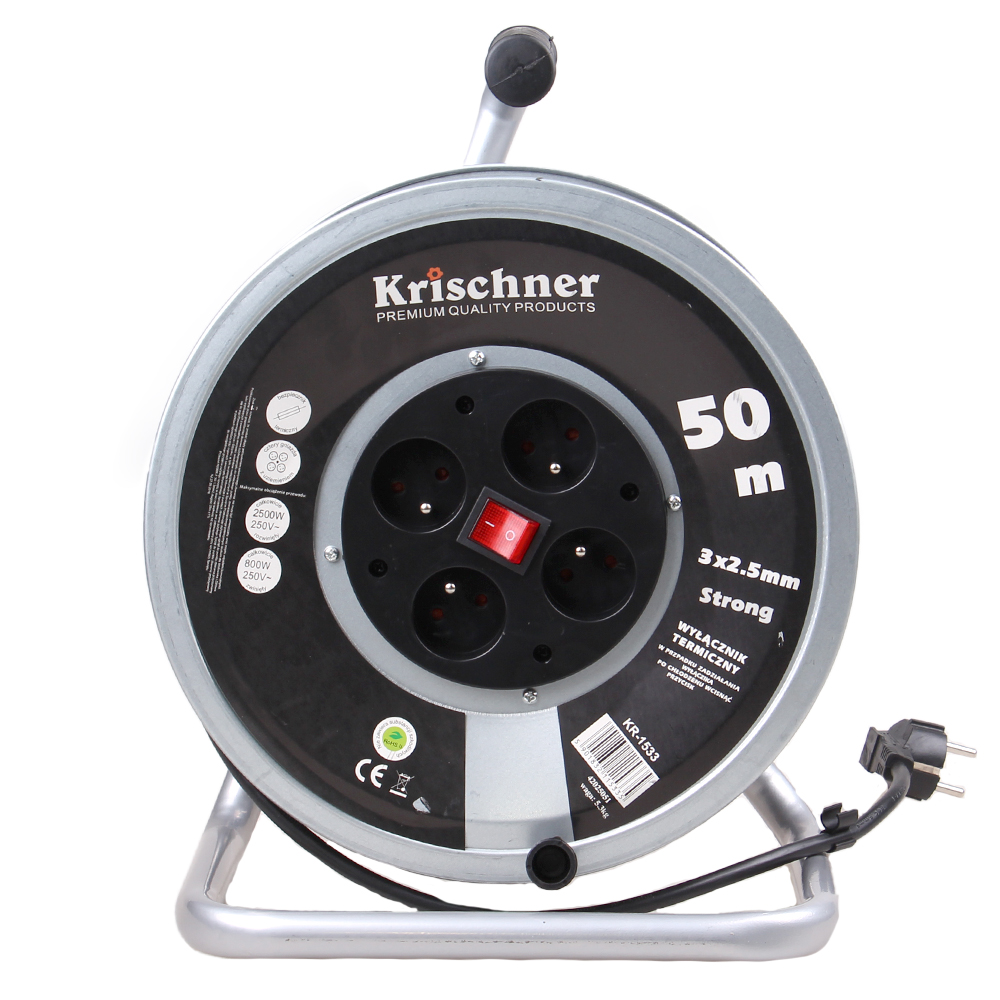 Prodlužovací kabel na bubnu 50 m KR-1533 - náhľad 1