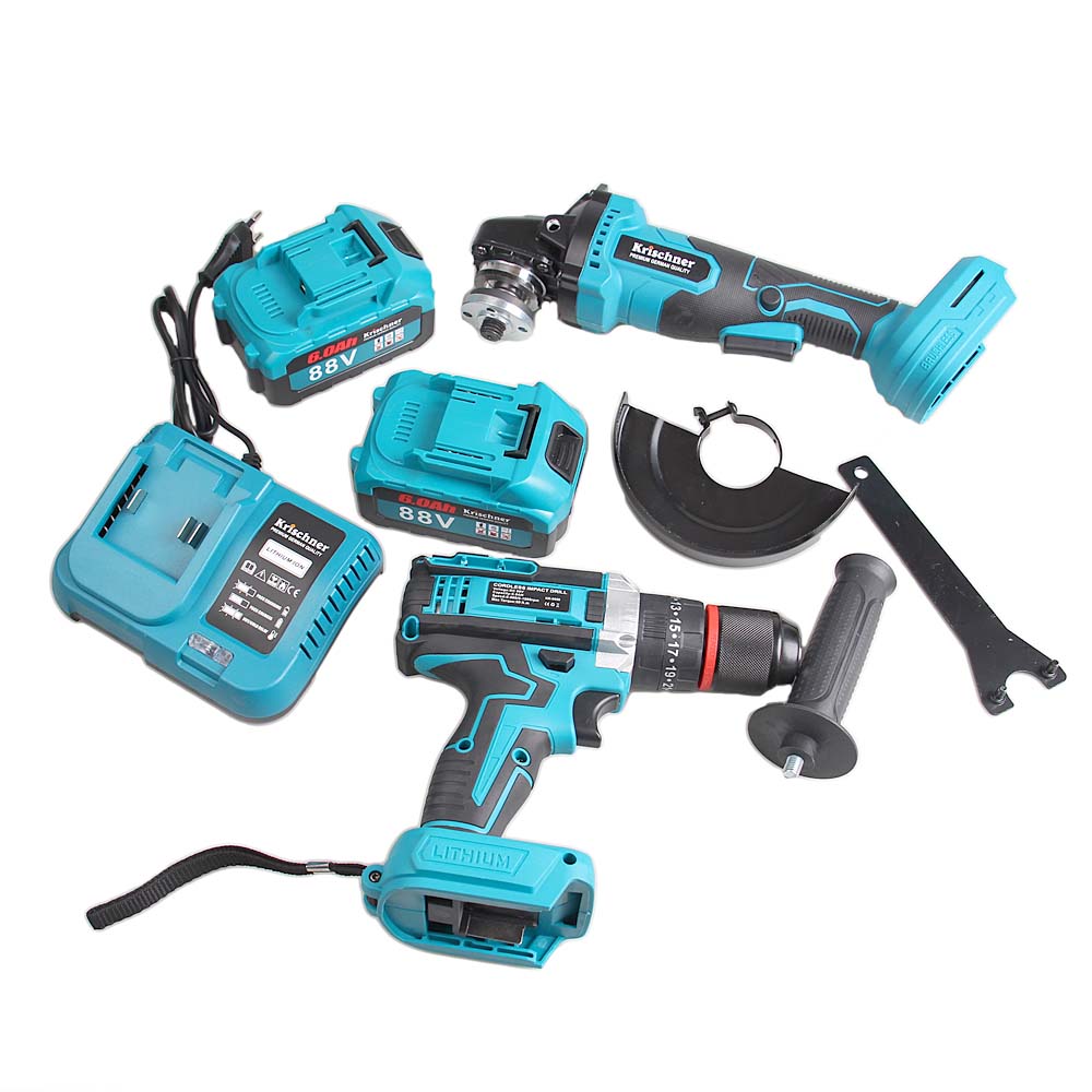 Sada nářadí úhlová bruska a příklepová vrtačka KR-9959 - náhľad 4