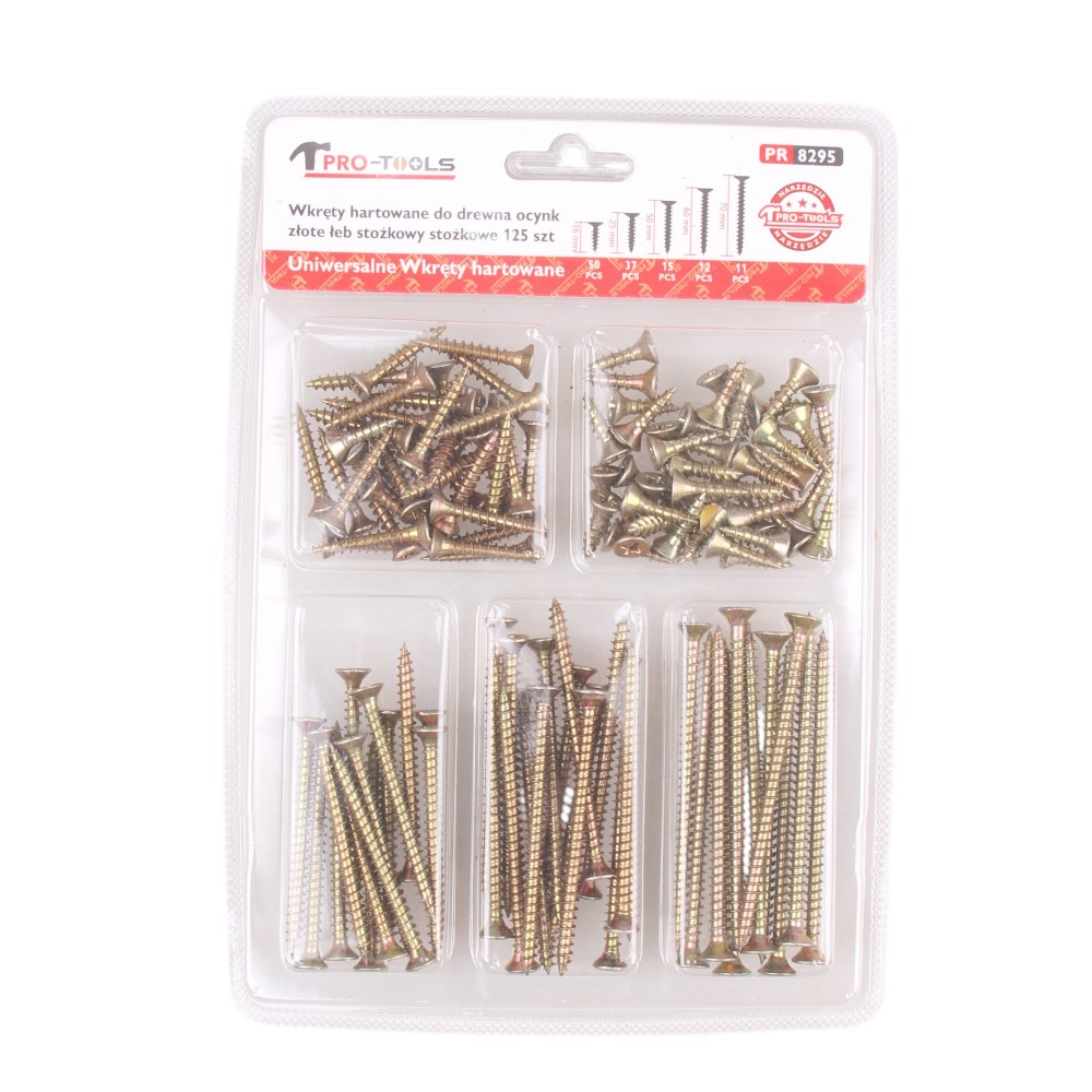 Sada univerzálních vrutů do dřeva 125 kusů - náhľad 2