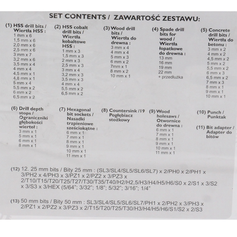 Sada vrtáků a bitů 246 dílů - náhľad 4