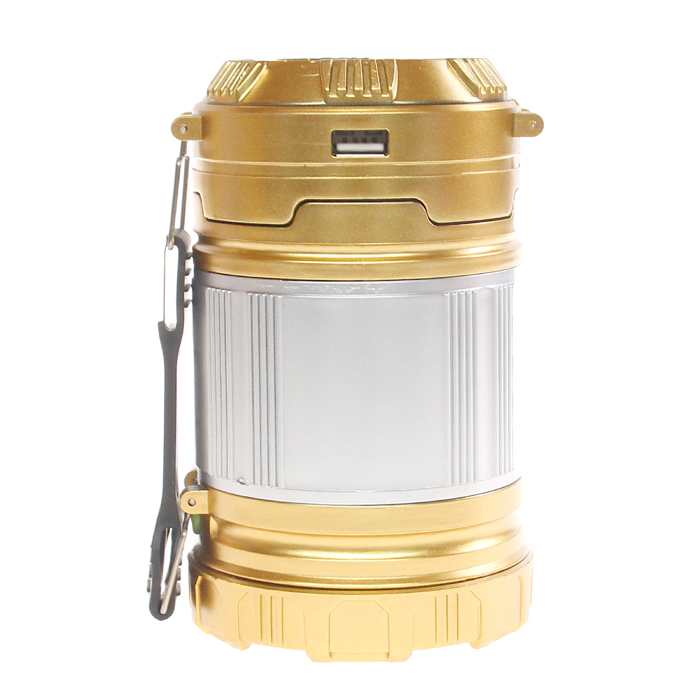 Solární kempingová lampa ZM-9599 zlatá - náhľad 1