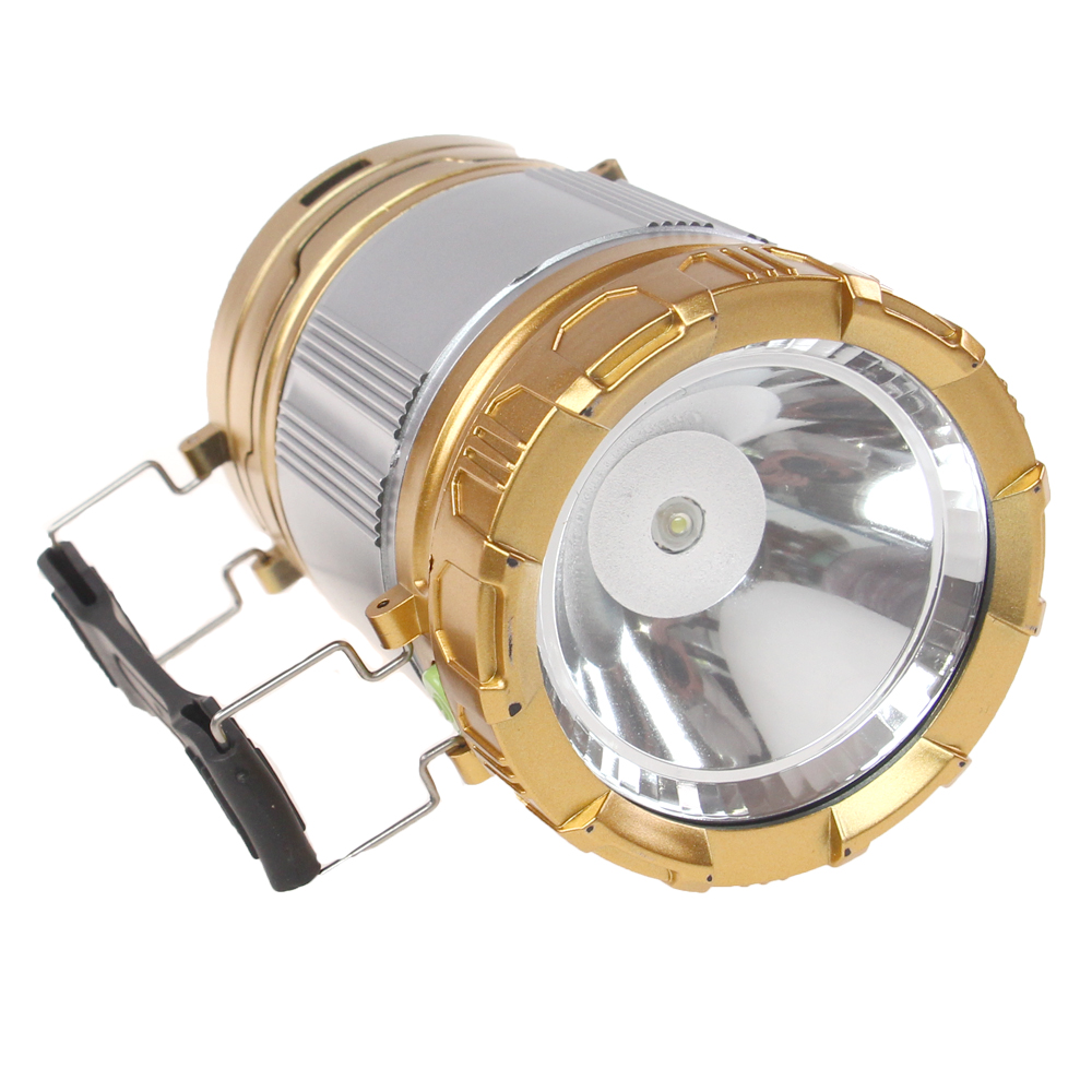 Solární kempingová lampa ZM-9599 zlatá - náhľad 3