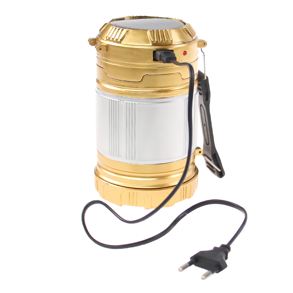 Solární kempingová lampa ZM-9599 zlatá - náhľad 4