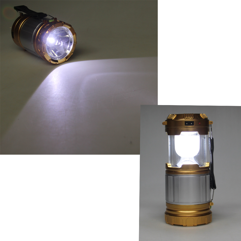 Solární kempingová lampa ZM-9599 zlatá - náhľad 5