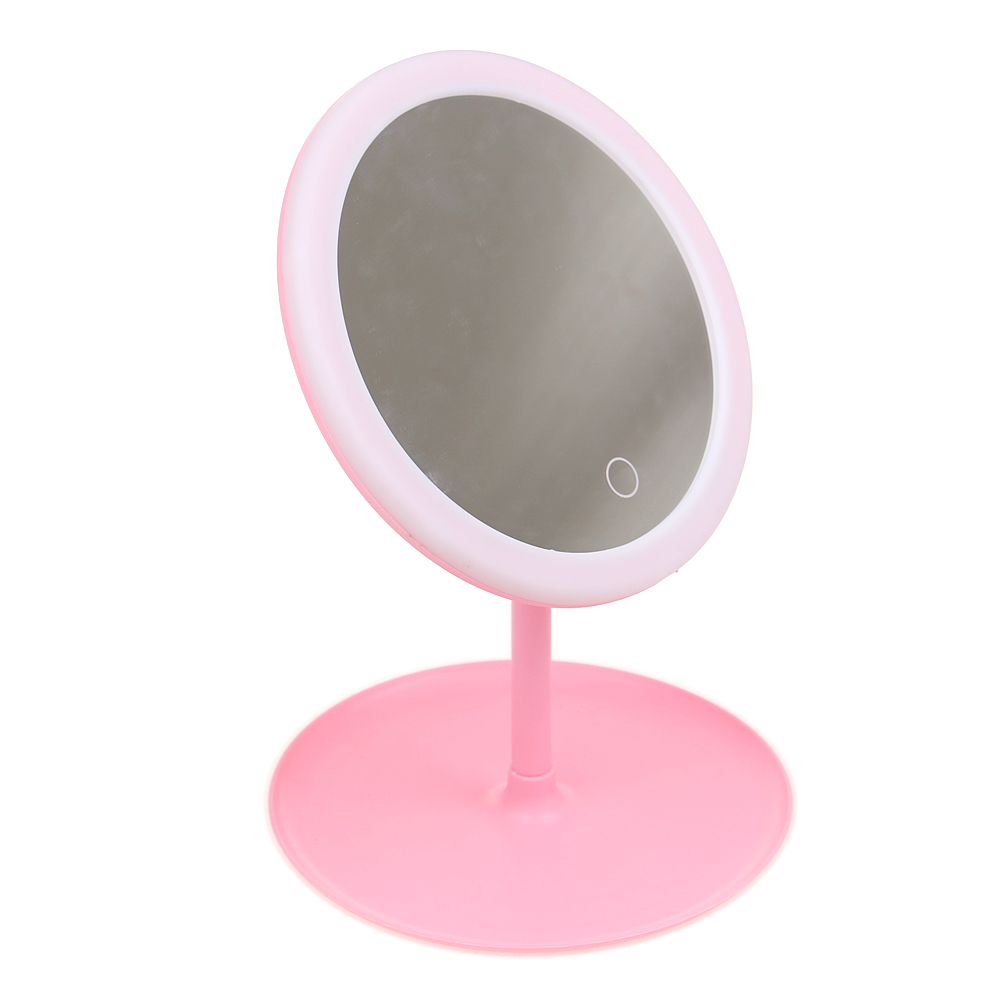 LED kosmetické zrcátko růžové - náhľad 1
