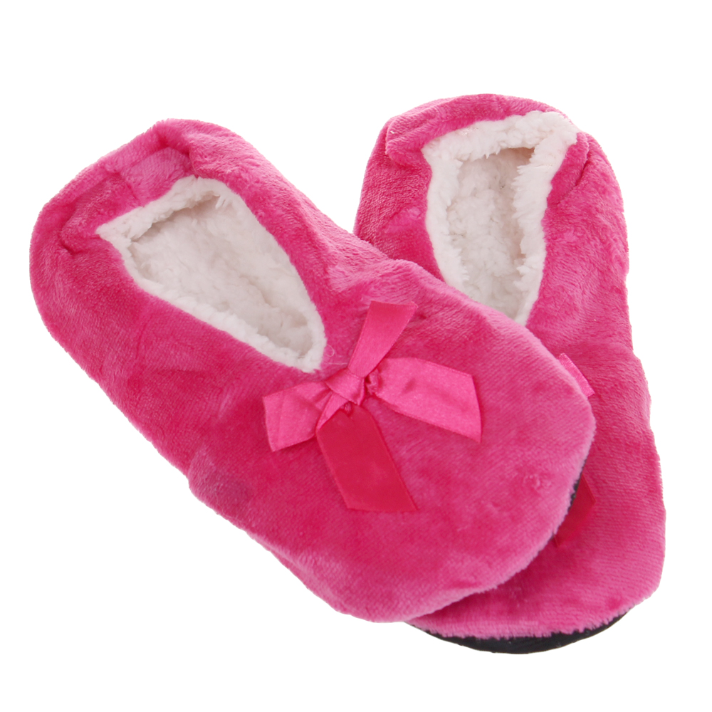 Domácí nazouvací pantofle růžové - náhľad 1